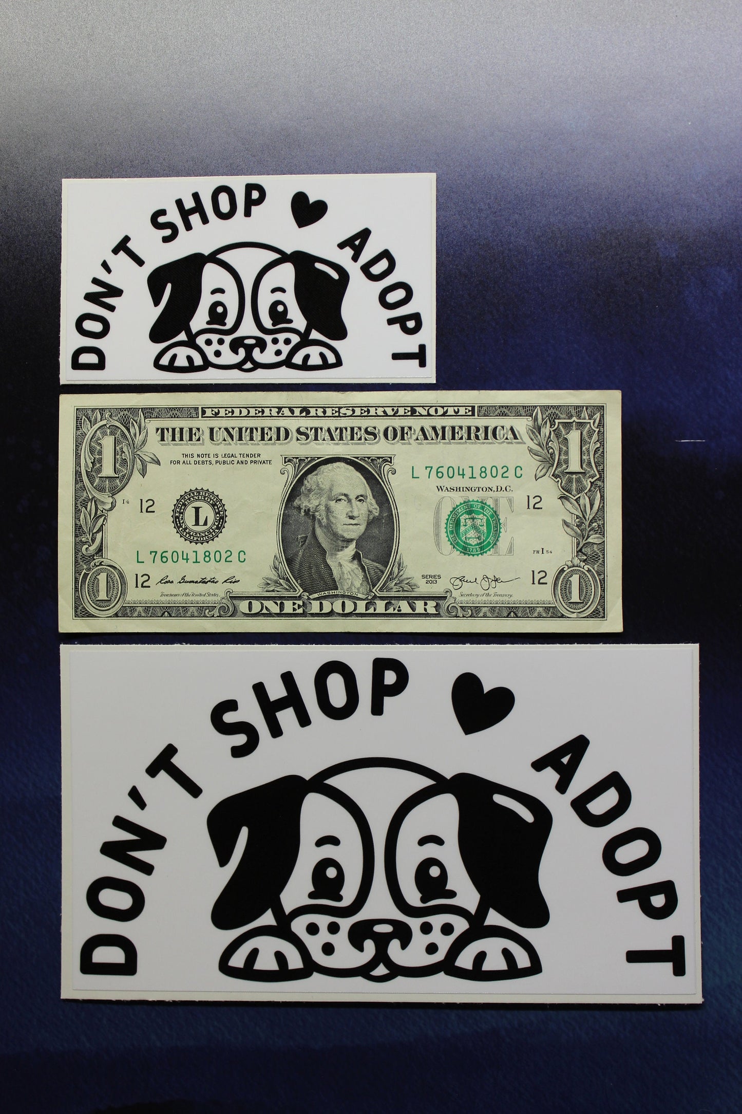 Don't Shop, Adopt Dog Sticker