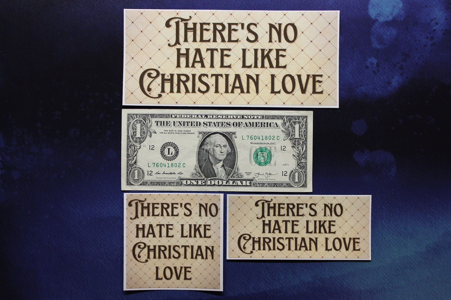 There's No Hate Like Christian Love Vinyl Bumper Sticker