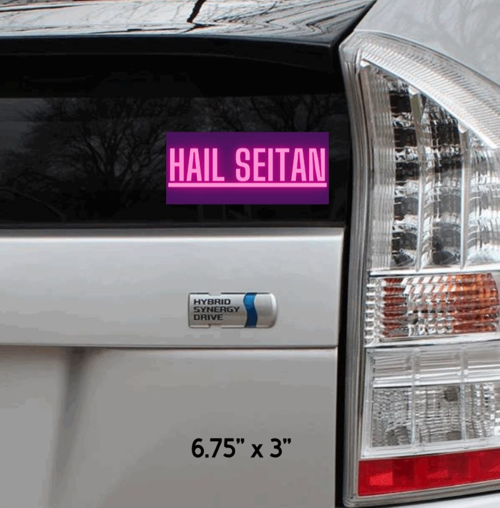 Hail Seitan Vinyl Sticker Vegan