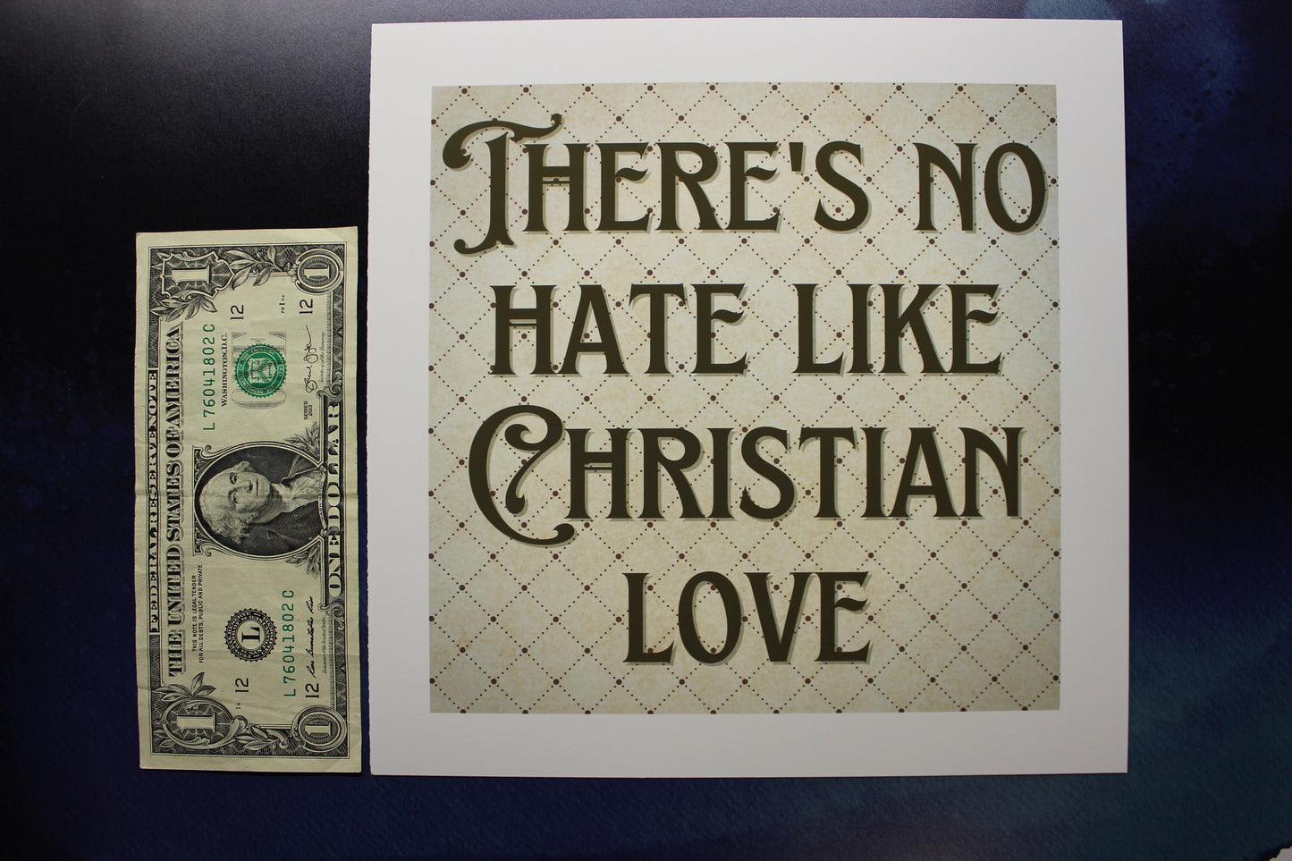 There's No Hate Like Christian Love Art Print Ready To Be Framed