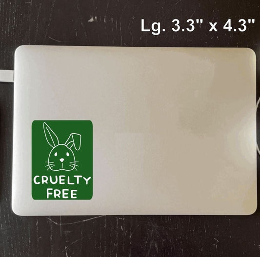 Cruelty Free Bunny Vinyl Sticker Vegan