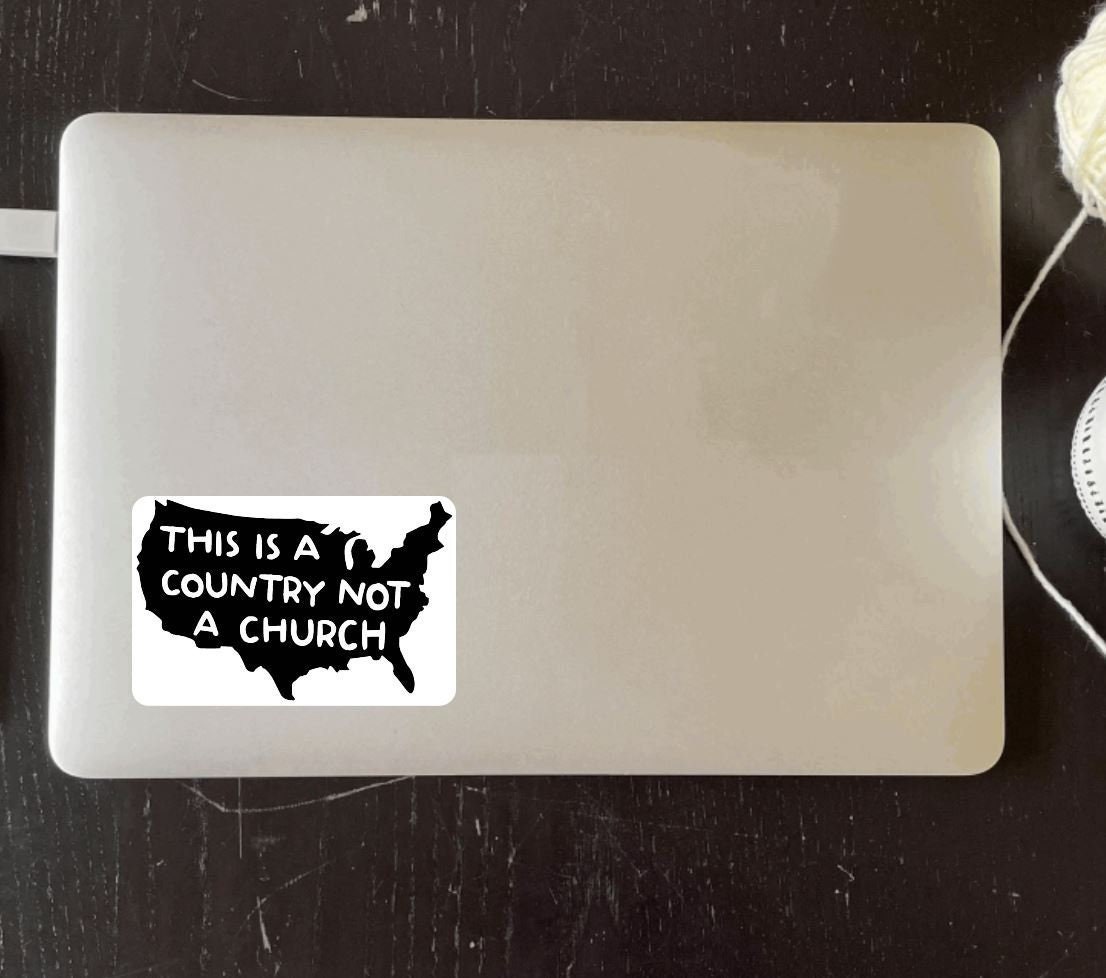 This Is A Country Not A Church Vinyl Sticker Reproductive Rights