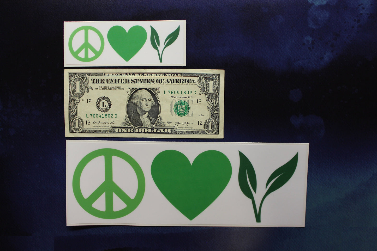Peace Love Vegan Vinyl Sticker