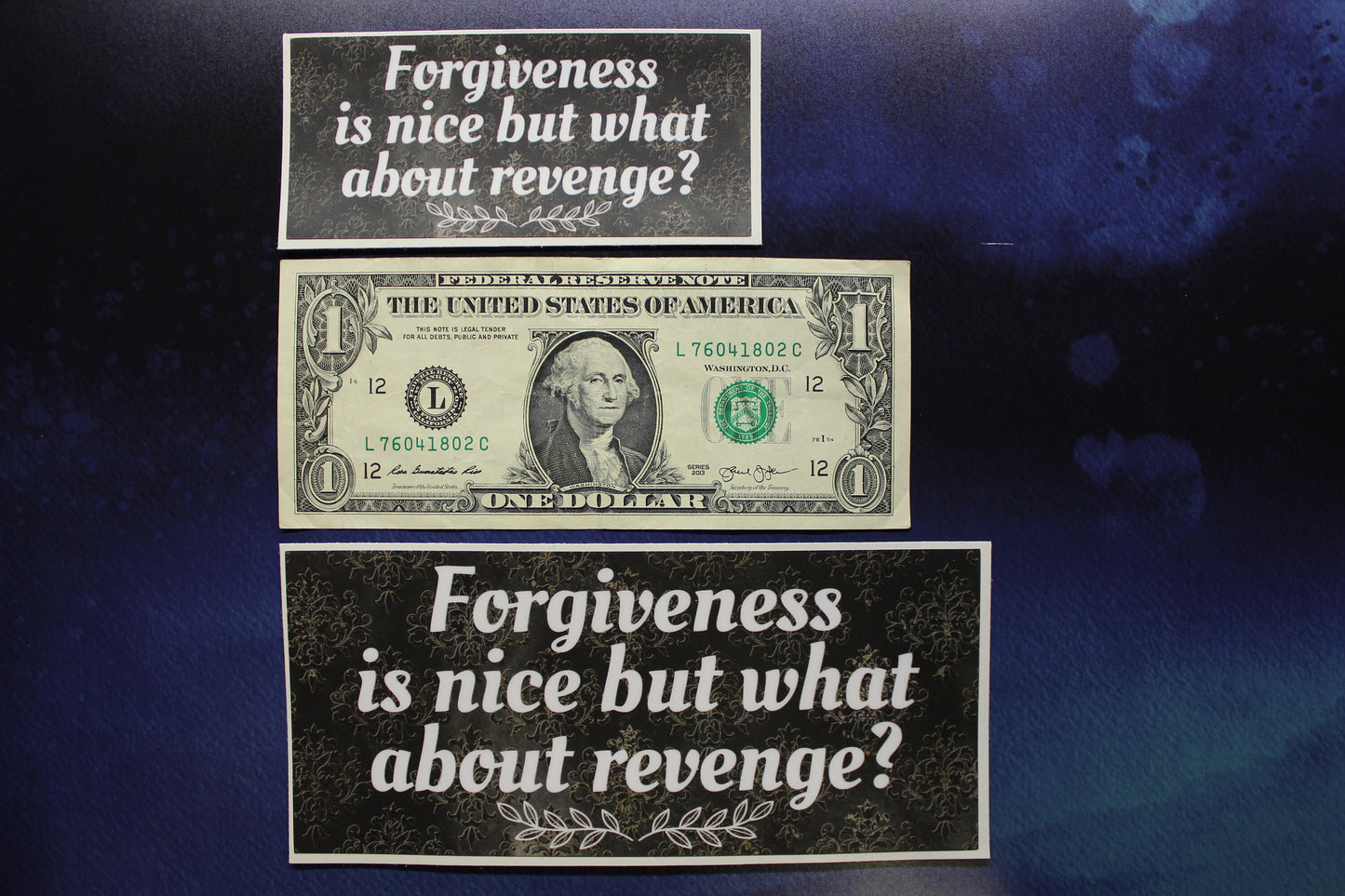 Forgiveness is Nice But What About Revenge Vinyl Sticker
