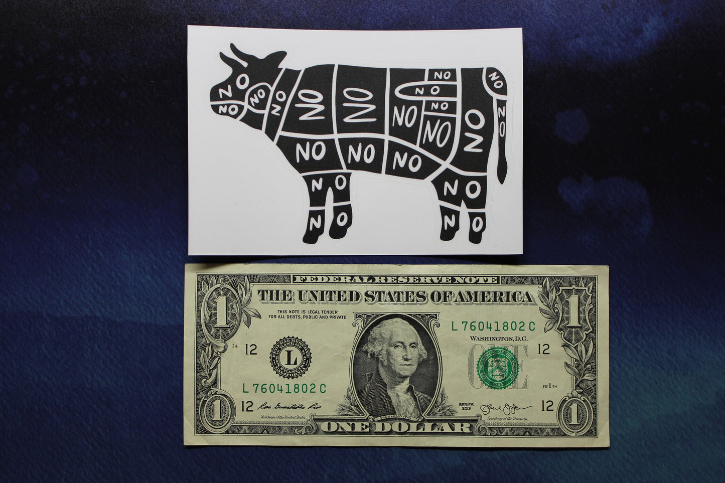 Vegan Cow Vinyl Sticker