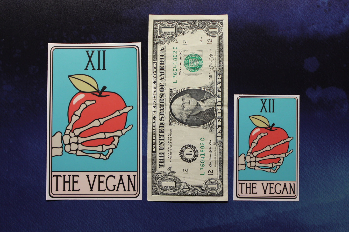 The Vegan Tarot Card Style Vinyl Sticker
