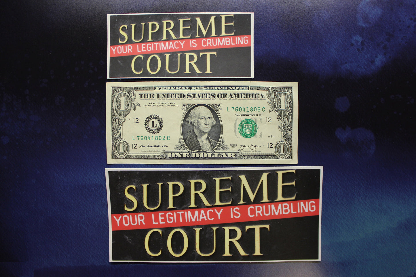 Supreme Court's Legitimacy is Crumbling Vinyl Sticker